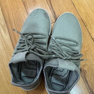 Adidas Khaki Lace-Up Sneakers